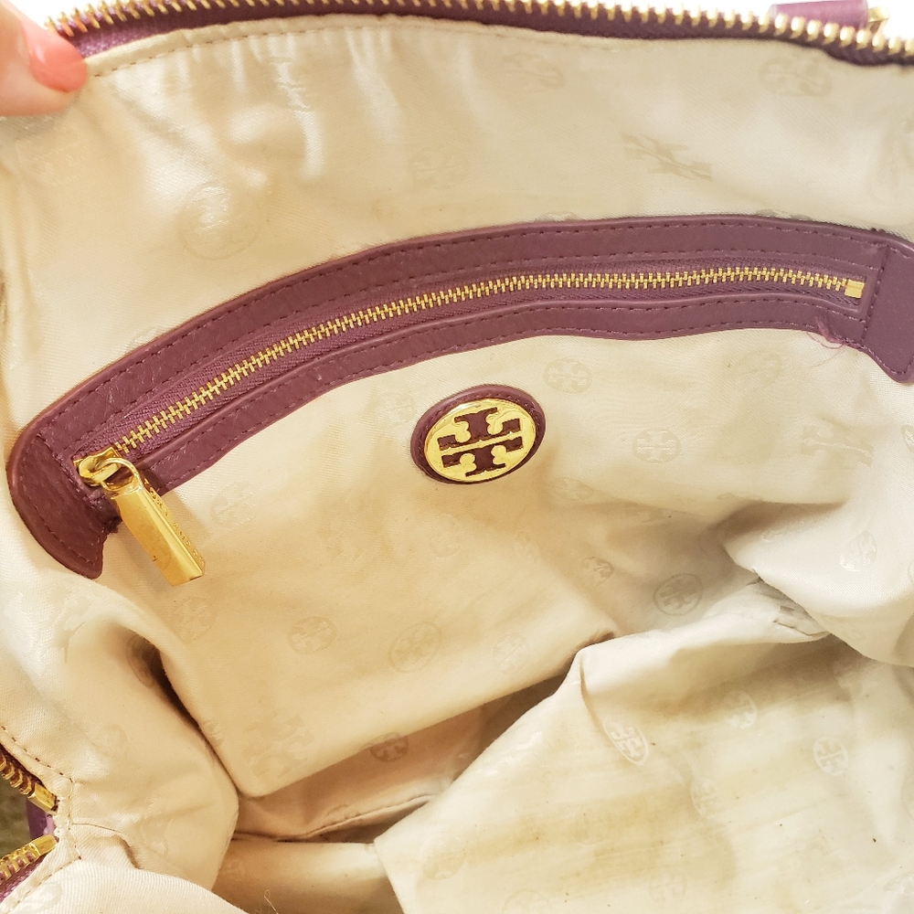 Tory Burch Amanda purple satchel bag - Picture 6 of 8